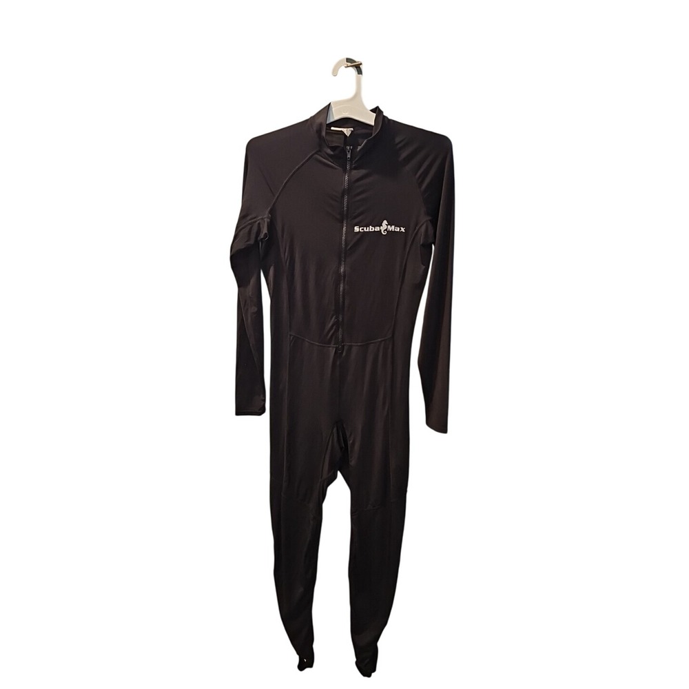Scuba Max Women's Dive Skin Black 1/2 Zip Size Small